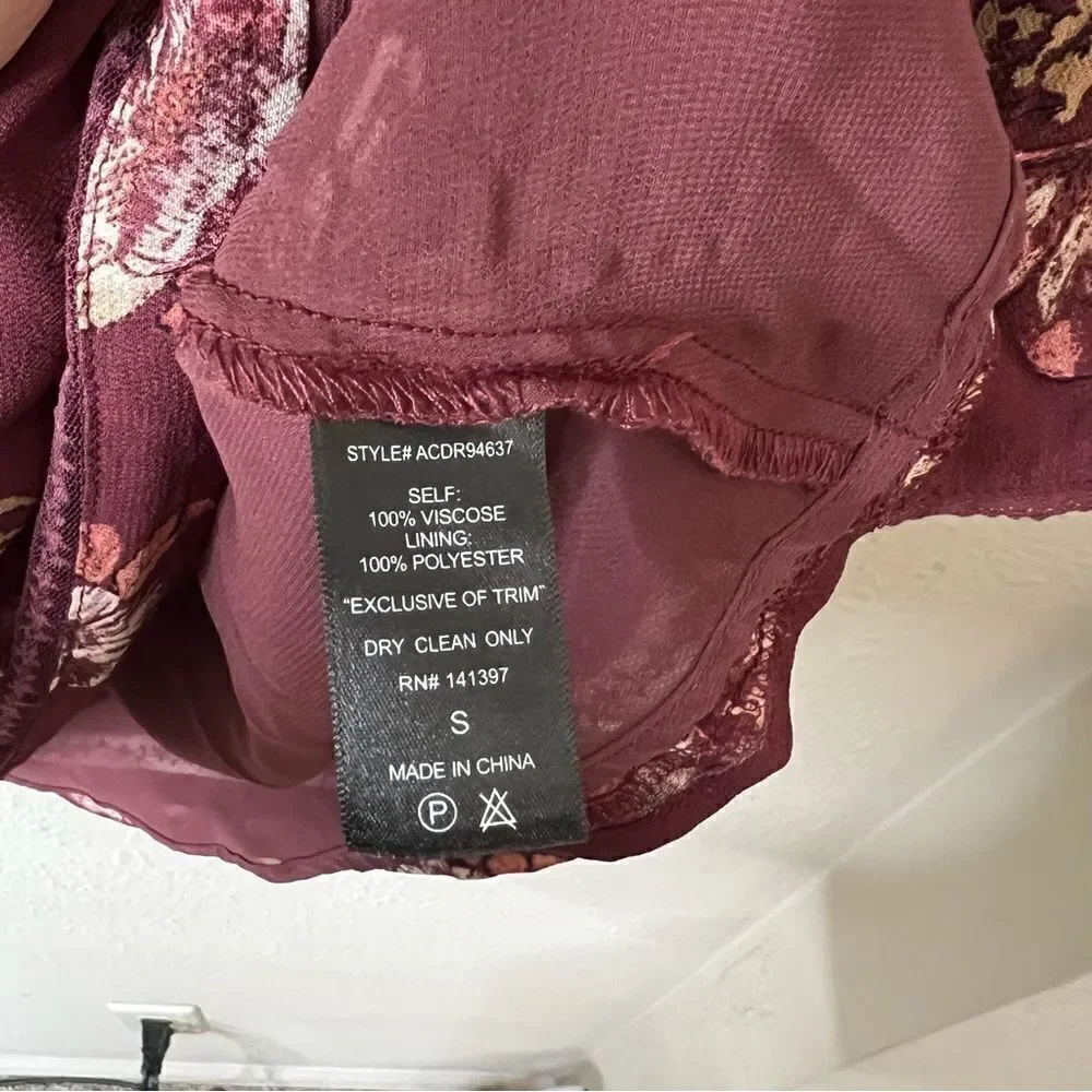 ATSR The Label Kirsten Floral Mini Dress A-Line Fit & Flare Size Small